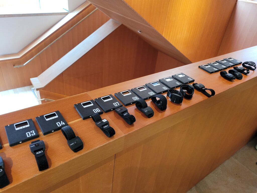 Getting ready for one of our first test days with staff to put the system through its paces